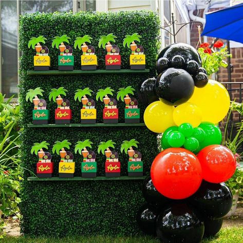 Jamaican Theme Party Ideas, One Love Party, Party Balloons Diy, Birthday Boys, First Birthday Party Themes, 60th Birthday Party, Balloon Diy, Outdoor Party, 1st Bday