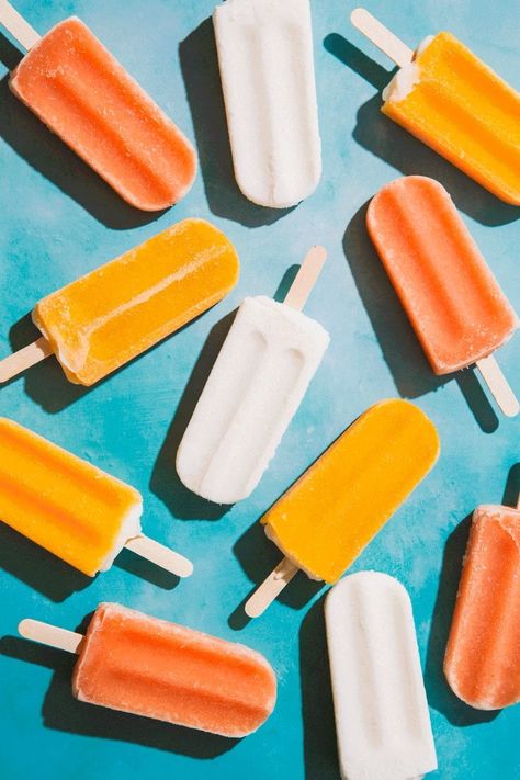 Popsicle Branding Design, Ariel Backdrop, Bright Food Photography, Colorful Food Photography, Photography Surfaces, Turquoise Photography, Background For Food, Product Photography Backdrops, Cream Photography