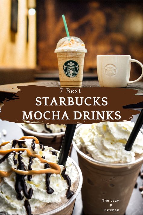 Chocolate Drinks From Starbucks, Chocolate Mocha Starbucks Drinks, Starbucks Mocha Drinks Recipes, Mocha Starbucks Drinks To Order, Starbucks Mocha Recipe, Coffee Bar Menu Ideas, Starbucks Espresso Drinks Recipes, Star Bucks Drinks Recipes Coffee, Expresso Coffee Recipes