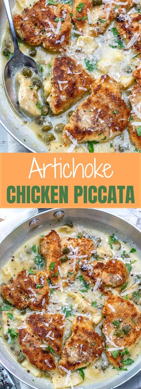 Artichoke Chicken Piccata, Chicken Piccata Healthy, Piccata Recipe, Artichoke Chicken, Weekend Dinner, Chicken Piccata, Clean Food Crush, Food Crush, Clean Food