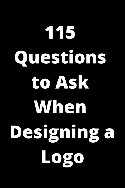 Explore our comprehensive list of 115 thought-provoking questions to consider when designing a logo. This curated collection covers all aspects of logo creation, ensuring you develop a unique and impactful design that perfectly represents your brand. Whether you're a seasoned designer or new to the world of logos, this guide will help you brainstorm ideas, refine concepts, and create a memorable visual identity for your brand. Elevate your logo design process with these insightful questions! Questions About Creativity, Frequently Asked Questions Template, Logo Design Questionnaire, Branding Questions, Graphic Design Questions For Clients, Strategic Goals, Developer Logo, Unique Selling Proposition, List Of Questions