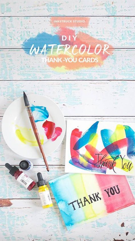 DIY Watercolor Thank You Cards – Scrap Booking Flower Folding, Brush Lettering Tutorial, Diy Watercolor Cards, Bright Watercolor, Watercolor Art Diy, Cards Watercolor, Dot Grid Journal, Studio Diy, Creative Lettering