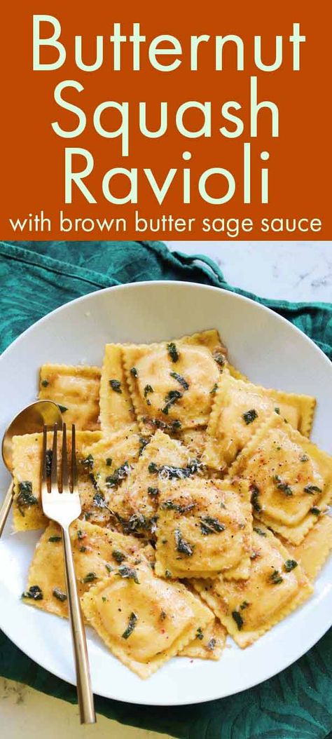 Sauces For Butternut Squash Ravioli, Squash Ravioli Sauce, Butternut Squash Ravioli Sauce, Ravioli Sauce Recipe, Butter Sage Sauce, Brown Butter Sage Sauce, Brown Butter Sage, Ravioli Sauce, Sage Sauce