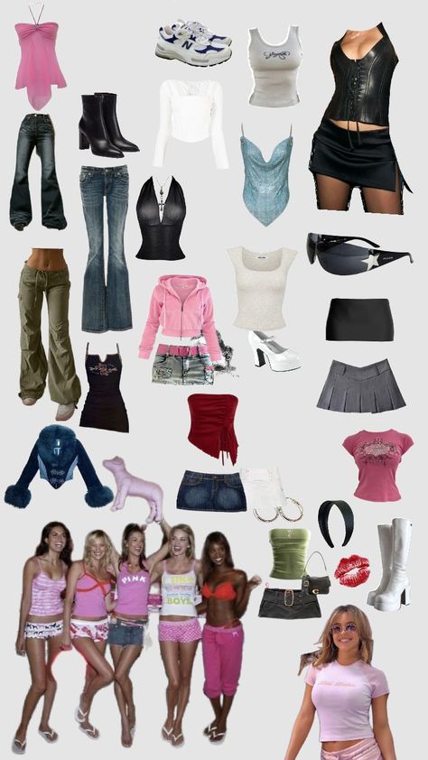 #inonic#💋#2000#yo: 2000s Popstar Outfits, Outfits Aesthetic Fiesta, Année 2000 Outfit, 2005 Fashion Outfits, 2001 Outfits, 2003 Outfits, Early 2000s Fashion Outfits Party, House Party Outfit Ideas, Early 2000s Fashion Outfits