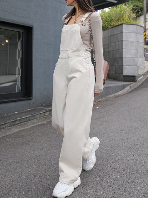 Wide Leg Jumpsuit Casual, Cute Overalls, Overall Outfit, Jumpsuit Casual, Fashion Top Outfits, Casual Day Outfits, Quick Outfits, Fashionista Clothes, Looks Street Style