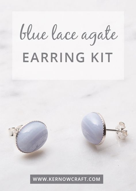 Make your own beautiful blue lace agate earrings. Follow our tutorial and get all the jewellery making supplies you need online with Kernowcraft. Make Your Own Earrings, Blue Lace Agate Earrings, Make Rings, Earring Kit, Jewelry Making Kit, Agate Earrings, How To Make Rings, Make Your Own Jewelry, Necklaces And Bracelets