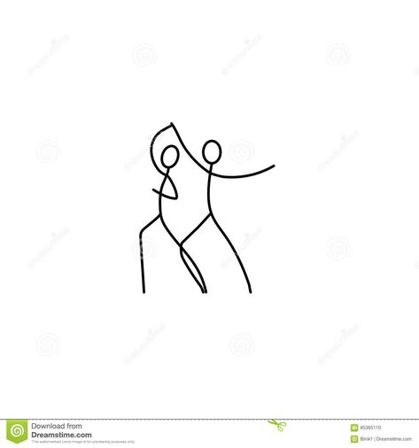 Dancing People Drawing, Two People Dancing Drawing, Three Dancing Women Tattoo, Dance Drawings Easy, People Dancing Drawing, 3 Women Dancing Tattoo, Simple Dance Tattoos, Dance Cartoon, Dancing Stick Figures