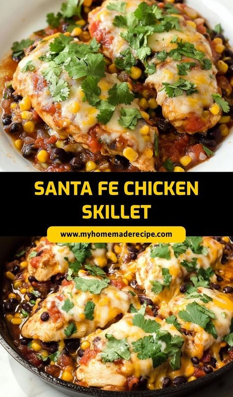 Spice up your dinner with this Santa Fe Chicken Skillet! Packed with bold Southwestern flavors, tender chicken, and veggies, this one-pan dish is a quick and easy meal for any night. It’s a healthy, flavor-packed option that’s perfect for the whole family! #SantaFeChickenSkillet #OnePanDinner #EasyRecipes #HealthyDinner #SouthwestFlavors Santa Fe Chicken Skillet, Easy Quick Dinners, Dinners With Chicken, Stovetop Recipes, Knorr Recipes, One Pan Dinner Recipes, Santa Fe Chicken, Southwestern Chicken, Southwestern Recipes