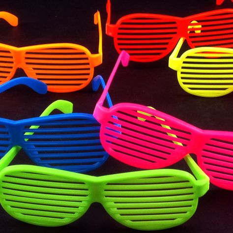 Amazon.com: 12 Pairs of 80's Shutter Shade Sunglasses - Party Favors: Toys & Games 80s Theme Party Ideas For Adults, Retro Glass Sunglasses For Parties, 80s Photobooth, Fun Anti-reflective Sunglasses For Party, Shutter Sunglasses, 80s Theme Photobooth, Retro Plastic Sunglasses For Party, Shade Sunglasses, 80's Sunglasses