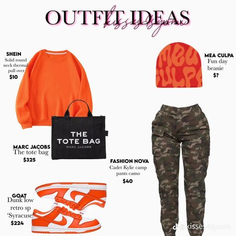 Orange Outfits Ideas, First Day Of School Outfit Black Women Shein, Shein Outfits For School, Baddie Shein Outfits, Shein Back To School Outfits, Teen Swag Outfits, Fasion Outfits, Stylish Summer Outfits, Trendy Outfits For Teens