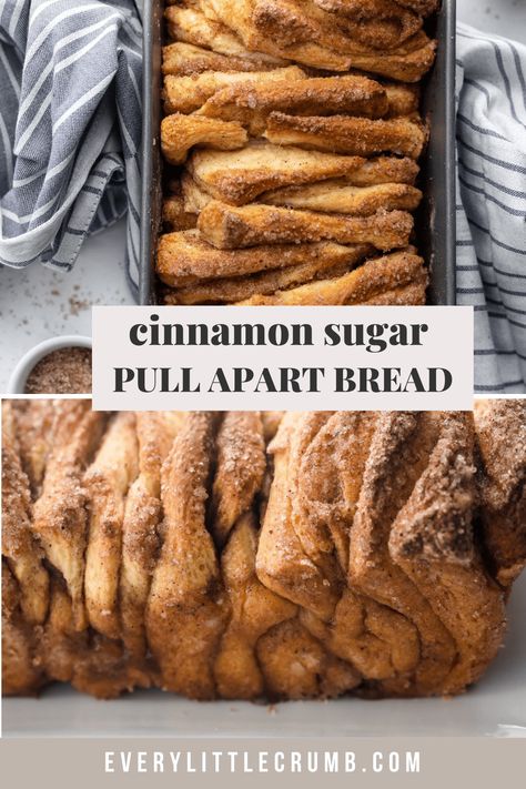 Pull Apart Cinnamon Bread, Desert Bread, Cinnamon Sugar Pull Apart Bread, Cinnamon Sugar Bread, Cinnamon Pull Apart Bread, Cinnamon Scrolls, Bread Pull Apart Recipes, Sugar Bread, Pull Apart Bread