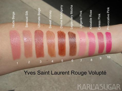 Ysl Lipstick Swatches, Ysl Lip, Ysl Lipstick, Makeup Counter, Ysl Makeup, Makeup And Beauty Blog, Makeup Help, Lip Swatches, Ysl Beauty