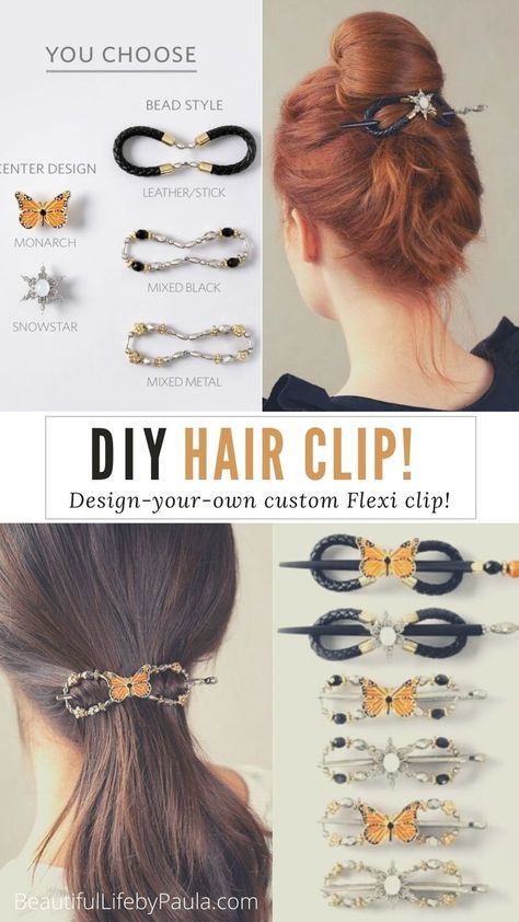 Diy Hair Clips For Women, Diy Hair Accessories For Women, Space Bun Hairstyle, Diy Hair Clips, Hair Pins Diy, Space Bun, Lovely Hairstyles, Diy Hair Clip, Pins Diy