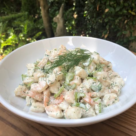 Dill Shrimp, Dill Salad Recipe, Go To Meals, Shrimp Pasta Salad, Fish Entrees, Cucumber Dill Salad, Dill Recipes, Summer Bbq Recipes, Cold Pasta Salad Recipes