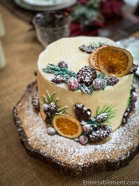 Christmas Orange Cake, Orange Christmas Cake, Christmas Sweet Table, Christmas Supper, Cake 2022, Cranberry Orange Cake, Chocolate Orange Cake, Winter Cakes, Gourmet Christmas