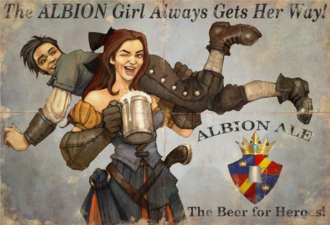 The Albion Girl Always Gets Her Way - Fable 3 Fable Ii, Fable 2, Fable 3, Propaganda Posters, Video Game Art, Dragon Age, Gamer Girl, Game Art, Fantasy Art