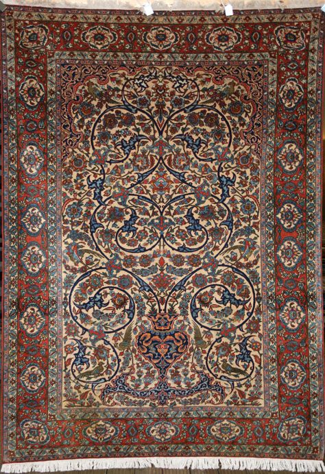 A truly amazing quality Isfahan rug - now sold Iran Carpet, Iranian Rug, Iranian Rugs, Moroccan Lounge, Rugs Persian, Carpet Pattern, Persian Carpets, Rugs Uk, Persian Pattern