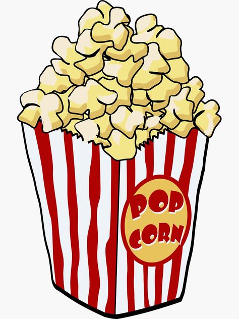 Cartoon Popcorn, Popcorn Stickers, Easy People Drawings, Popcorn Bag, Stickers Cool, Popcorn Bags, Drawing Bag, Food Drawing, Bag Design