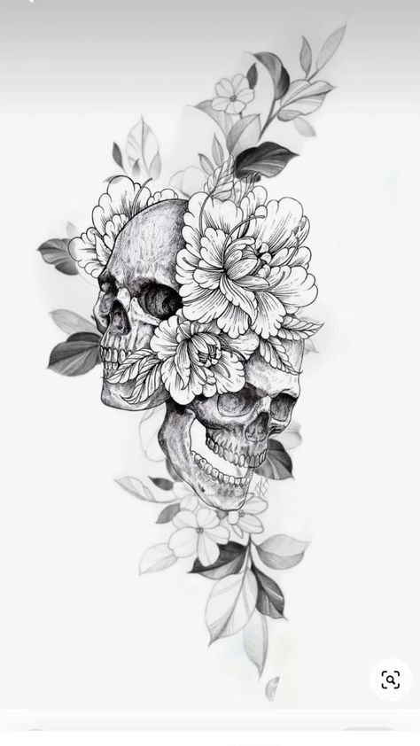 Classy Skull Tattoo, Dark Lovers Tattoo, Floral Skull Tattoos, Skull Thigh Tattoos, Skull Tattoo Flowers, Lower Arm Tattoos, Feminine Skull Tattoos, Lower Leg Tattoos, Flower Thigh Tattoos