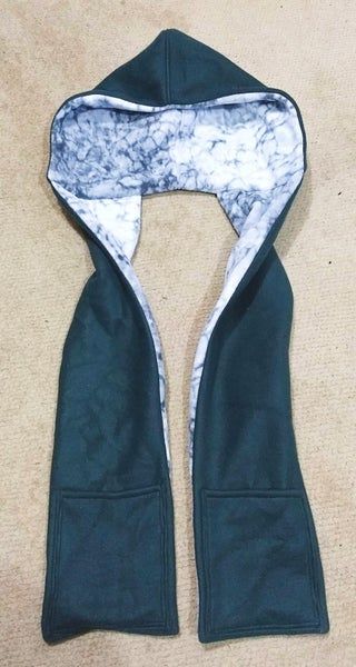 Fleece Hooded Scarf : 8 Steps (with Pictures) - Instructables Fleece Ideas, Fleece Hat Pattern, Fleece Sewing Projects, Scarf Sewing Pattern, Sewing Scarves, Hooded Scarf Pattern, Fleece Projects, Hoodie Scarf, Sewing Challenge