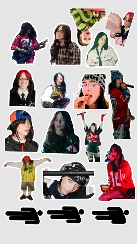 Billie eilish sticker Cartoon Billie Eilish, Billie Eilish Stickers Printable, Billie Eilish Crafts, Emojis Custom, Billie Eilish Party Favor, Billie Eilish Pictures, Ipad Inspo, Stickers To Print, Journal Prints