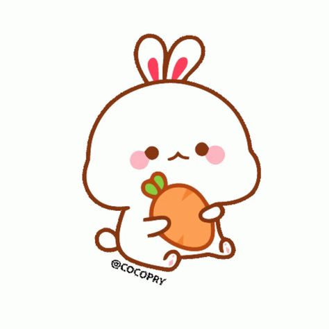 Lovely Tuji Bunny Sticker - Lovely Tuji Bunny Cocopry - Discover & Share GIFs Tuji Bunny, Cartoon Artwork, Cute Cartoon Images, Animated Gif, Cool Gifs, Cute Cartoon, Gif, Hello Kitty, Doodles