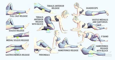 12 Tennis Ball Hacks to Release Tight Legs | PaleoHacks Blog Massage Ball Exercises, Lacrosse Ball Massage, Massage Ball Trigger Points, Diy Massage, Sore Legs, Therapy Ball, Foam Roller Exercises, Resistance Band Workout, It Band