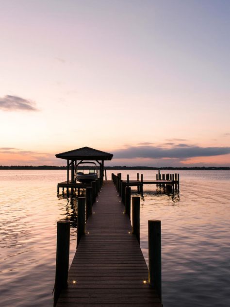 Hgtv Dream Homes, Lake Dock, Dock Lighting, Hgtv Dream Home, Merritt Island, Boat Lift, Dream Beach, Boat Dock, Lake Life