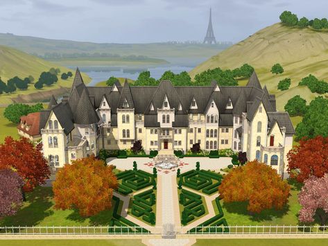 sims 3 house, why can't the real world have cheat codes Sims 2 Mansion, Sims 3 Mansion, Sims 3 Houses, Sims 3 Houses Plans, Sims3 House, Sims 3 Houses Ideas, Castle Exterior, Castle House Design, Castle Ideas