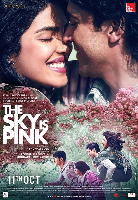 The Sky is Pink (2019) The Sky Is Pink Movie, Sky Is Pink Movie, Rohit Sharaf, Zaira Wasim, Tam Film, Pink Film, Pink Movies, Rani Mukerji, Preity Zinta