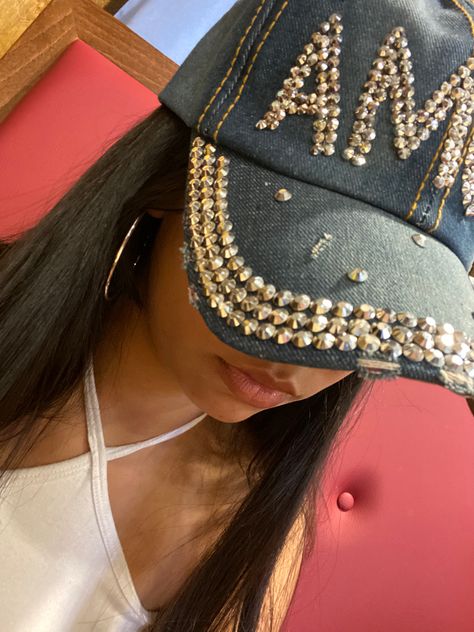 Bedazzled Trucker Hat, Y2k Trucker Hat, Bedazzled Hat, Bling Bling, Trucker Hat, Hats