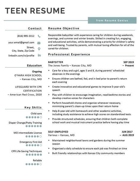 Teenage Resume Examples, How To Make A Resume Free Samples, Resume For 1st Job, Resume Examples For High School Students, Teen Resume With No Experience, Highschool Resume, Resume For Teens, First Job Resume, Writing A Resume