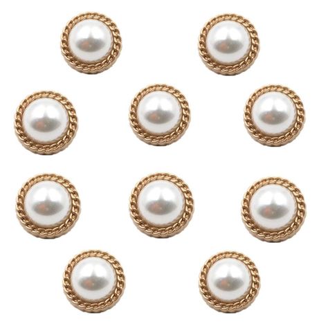 PRICES MAY VARY. Material: high quality faux pearl, rhinestone,alloy. Size：40L/25MM（1inch） The button shank is also made of alloy, very durable and luxurious, the luster of pearls and rhinestones makes you stand out. Versatile and easy to use, can be sewn or glued onto any project This button issuitable for coats, windbreakers, suits, sweaters, DIY accessories and accessories for decoration. Material: pearl + metal  Structure: shank button  Shape: round  Scope: sweaters, woolen coats, shirts, ot Button Crafts, Suits Coats, Pearl Buttons, Sewing Notions, Diy Accessories, Sewing Stores, Gold Buttons, Pharmacy Gifts, Sweater Coats