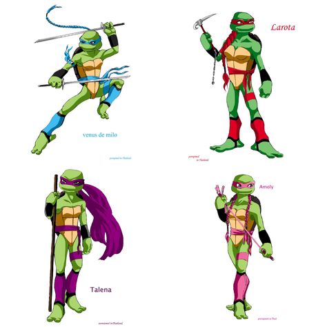 4 best friends Tmnt Female Oc, Female Tmnt, Ninja Turtles Names, Female Ninja Turtle, Girl Ninja Turtle, Rise Tmnt, Tmnt Fanart, Tmnt Girls, Female Ninja