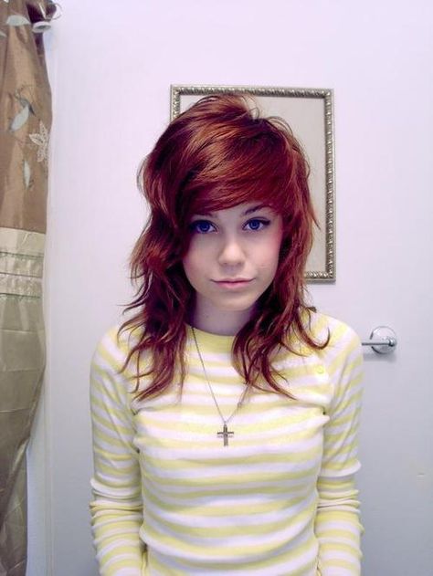 Shorter Bangs, Scene Hair Bangs, Emo Bangs, Hipster Hair, Red Scene Hair, Hairstyle Photo, Shag Hair, Thick Bangs, Long Shaggy