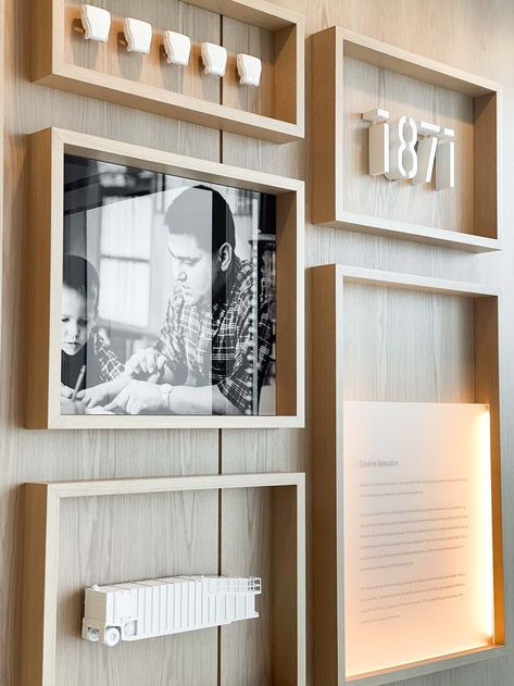 PPC — TENFOLD® | Building Brands Through Culture Wood Display Wall, Office Award Display, Award Display Ideas Office, Wall Of Fame Ideas Offices, Wall Branding Ideas, History Wall Design, Company Culture Wall, Display Wall Design, Wall Exhibition