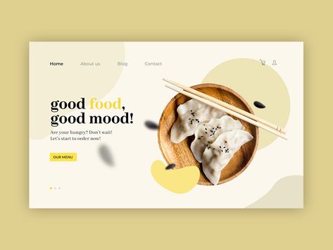 Desain Ux, Food Web Design, Restaurant Web, Website Banner Design, Ui Design Website, Webpage Design, Website Design Layout, Website Banner, Web Layout Design