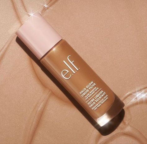 #makeup #elf #aestheticf #glow Elf Foundation Aesthetic, Elf Halo Glow Aesthetic, Elf Cosmetics Aesthetic, Elf Makeup Aesthetic, Elf Makeup Products, Dark Skin Foundation, Elf Beauty, Elf Foundation, Halo Glow Liquid Filter