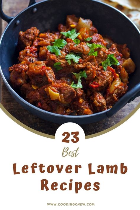 Still have a lot of leftover lamb? Check out these 23 best leftover lamb recipes. Lamb Leftover Recipes Dinners, Recipes With Lamb Meat, Leftover Lamb Stew, Cooked Lamb Leftovers, Lamb Leftovers Recipes, Summer Lamb Recipes, Leg Of Lamb Leftover Recipes, Leftover Lamb Chops, Leftover Leg Of Lamb