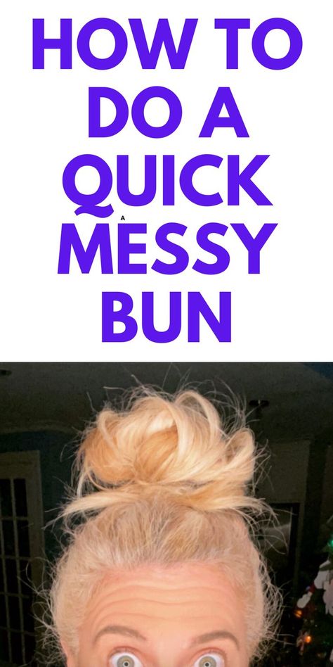 Easy Messy Bun Hair Tutorial - Super easy messy bun hair tutorial. This is a simple hairstyle for you to try on your own hair. Simple Messy Bun Hairstyles, Super Easy Messy Bun, Quick Messy Bun, Messy Bun For Short Hair, Easy Messy Bun, Simple Hairstyle, Messy Bun Tutorial, Short Hair Bun, A Messy Bun