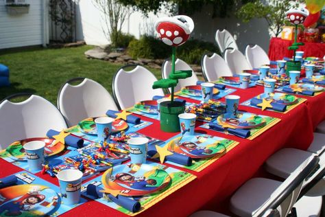 Super Mario Bros Birthday Party Ideas | Photo 3 of 5 | Catch My Party Super Mario Bros Party Ideas, Super Mario Brothers Party, Mario Und Luigi, Mario Bros Birthday Party Ideas, Super Mario Bros Birthday Party, Mario E Luigi, Super Mario Bros Party, Mario Bros Birthday, Mario Bros Party