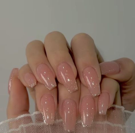 Shiny Nails Designs, Engagement Nails, Basic Nails, Simple Acrylic Nails, Blush Nails, Shiny Nails, Pretty Gel Nails, Pearl Nails, Nail Swag