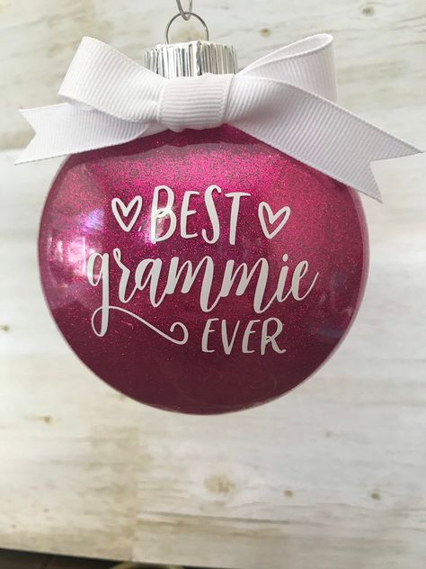 Nana Christmas, Nana Christmas Gifts, Grandma Ornament, Gifts From Baby, Glitter Bridal Shower, Gold First Birthday, Birthday Donuts, Great Grandma Gifts, Warmest Wishes