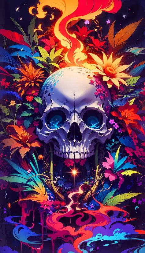 Skeleton Artwork, Purple Skull, Skull Art Drawing, Skull Painting, Flower Skull, Gifts For Art Lovers, Paint By Number Kits, Skull Art, Canvas Art Painting