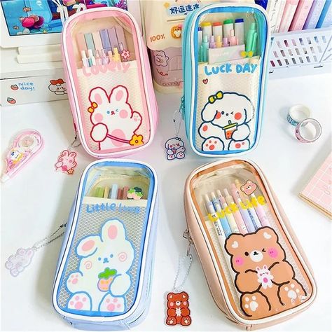 Cute Pencil Holder, Cute Pencil Cases, Grandpa Birthday Card, Clear Pencil Case, Girl School Supplies, Pink Bedroom Design, Beautiful Iphone Case, Stationery Organizer, Cute Stationary School Supplies