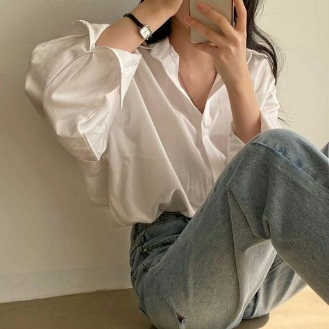 Oikawa X Reader, Casual Shirts Women, Emily Prentiss, Female Streetwear, Women Korean Fashion, Korean Casual Outfits, Casual Outfits For Women, Business Casual Outfits For Women, Casual Shirt Women