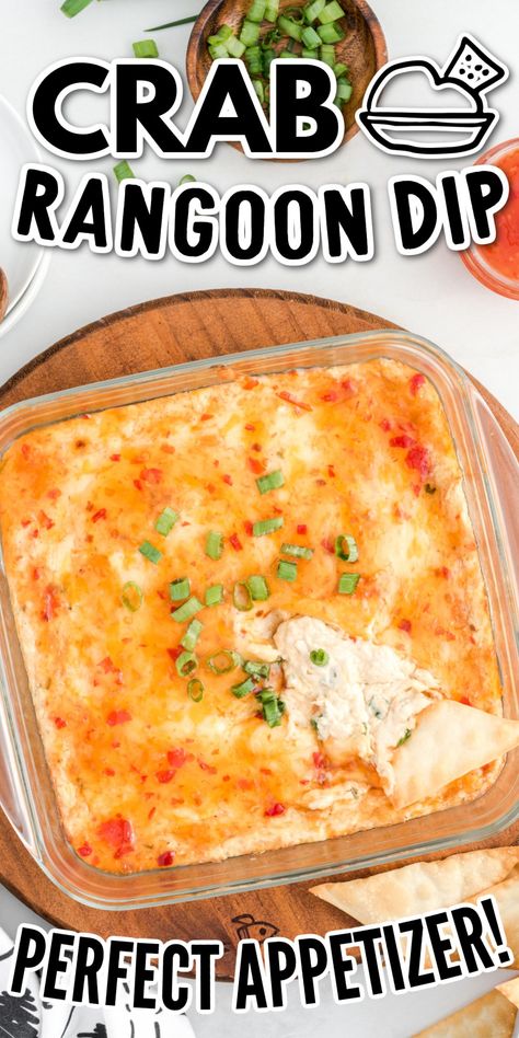 Irresistible crab rangoon dip tastes like your favorite Chinese takeout item but in a creamy, cheesy dip. This savory appetizer can be served hot or cold. Rangoon Dip, Better Than Takeout, Crab Rangoon Dip, Crab Rangoon, Cheesy Dip, Crab Dip, Chinese Takeout, Dip Recipes Easy, Crab Recipes