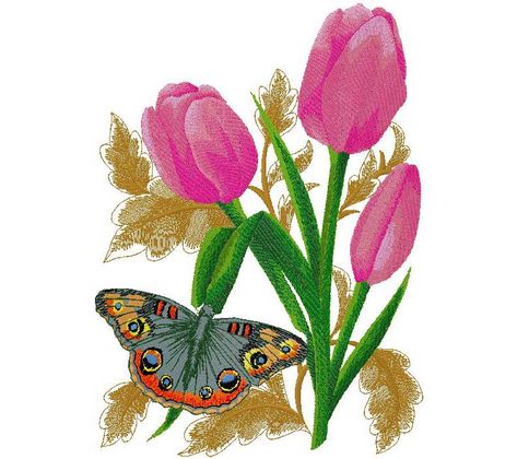 floral with butterfly embroidery design Dragonfly Embroidery Design, Flower Machine Embroidery Designs, Embroidery Download, Fox Embroidery, Baby Tiger, Butterfly Embroidery, Green Dragon, Flower Embroidery Designs, Embroidery Library