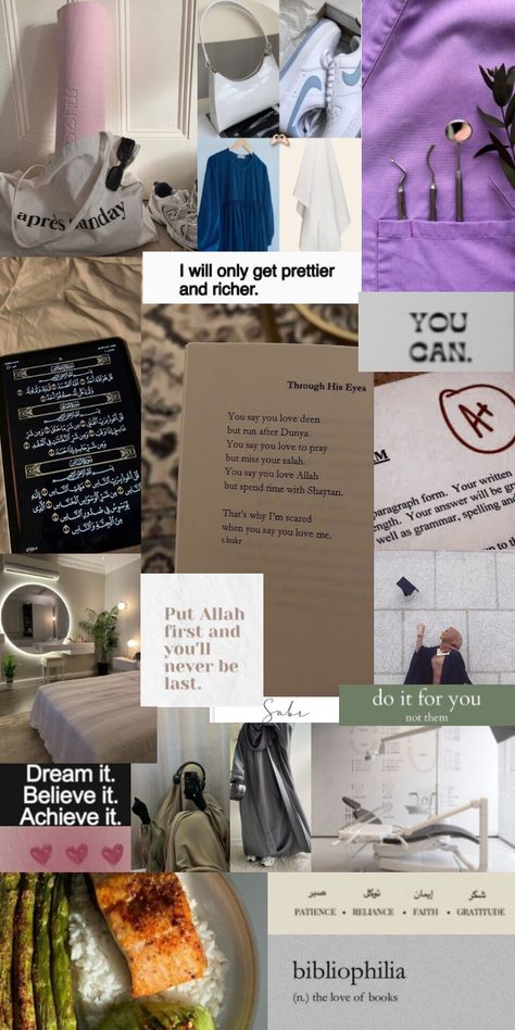 Mottos For 2024, Ramadan Vision Board Aesthetic, Vision Board Muslimah, Muslimah Vision Board, Muslimah Aesthetic Quotes, Islam Vision Board, Ramadan Vision Board, Muslimah Aesthetic Wallpaper, Study Board Wall