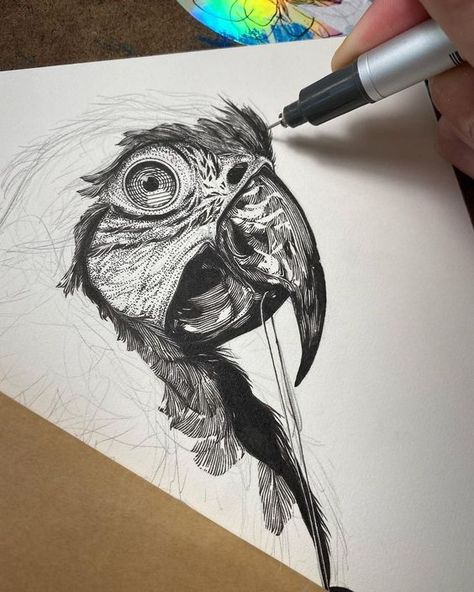 How To Ink Drawings, Inking Art, Ink Animals, Animal Print Art, Sketchbook Ideas Inspiration, Draw With Me, Fineliner Art, Slow Progress, Pen Art Work